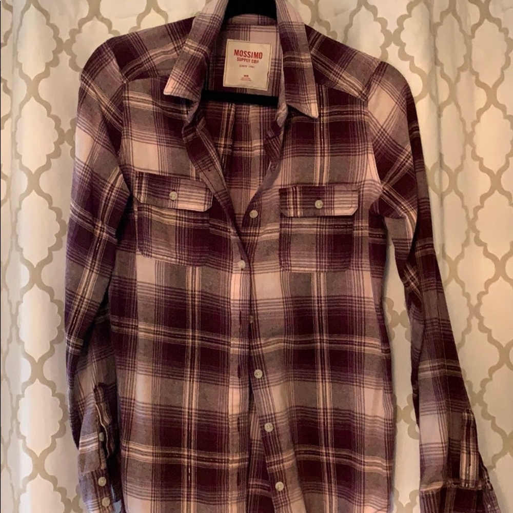 Purple plaid flannel